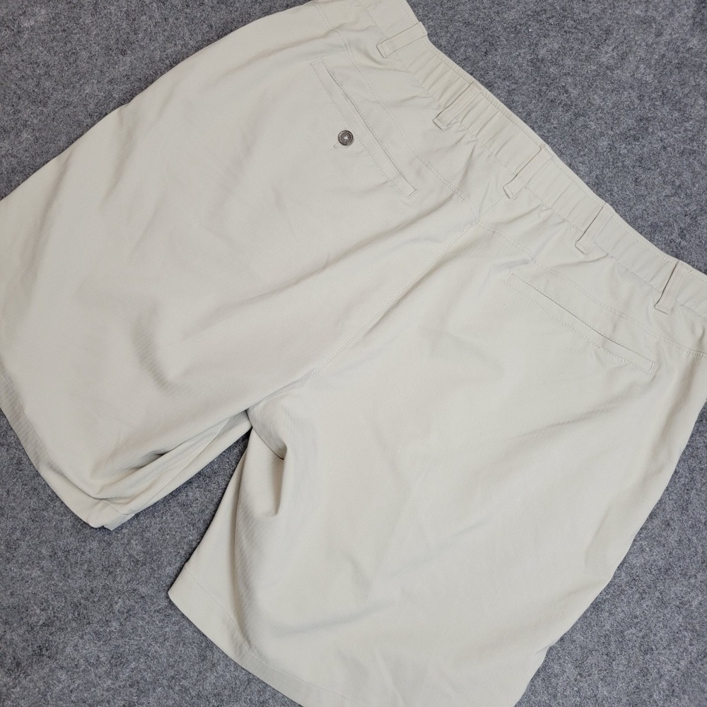 Under Armour Shorts Mens 44 Beige Pleated Heat Gear Chino Slash Pocket Outdoor